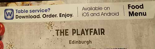 Playfair Pub, Edinburgh