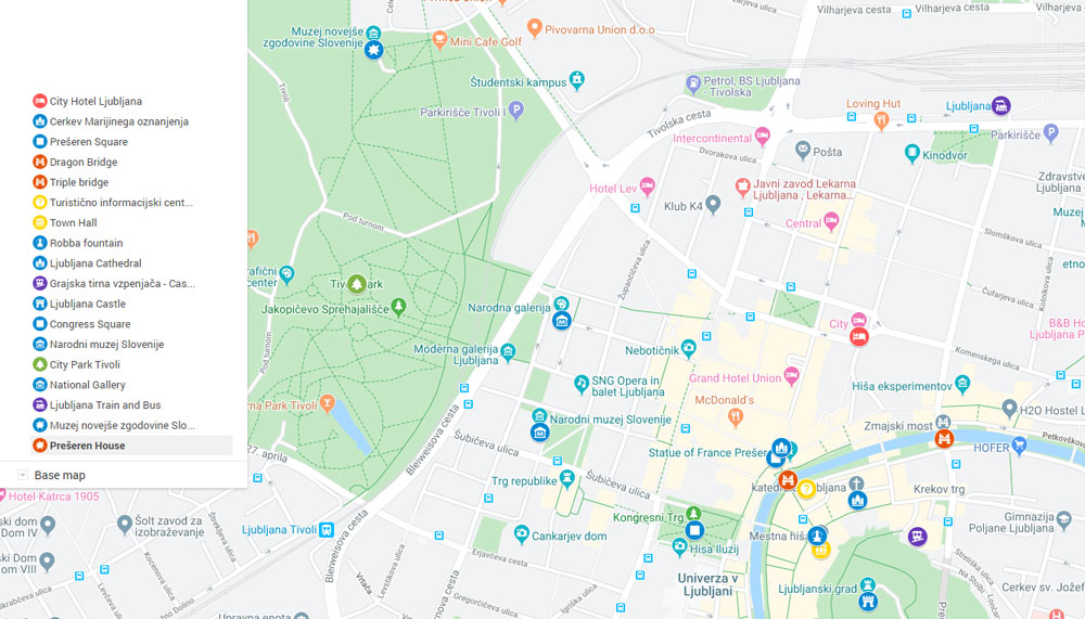 Ljubljana map
