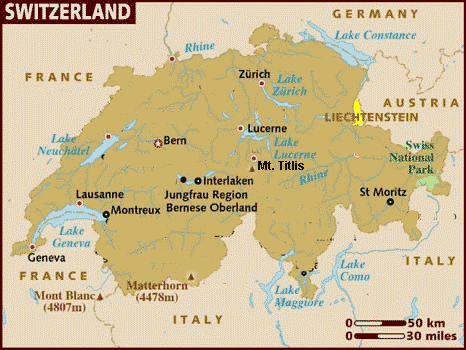 Swiss map