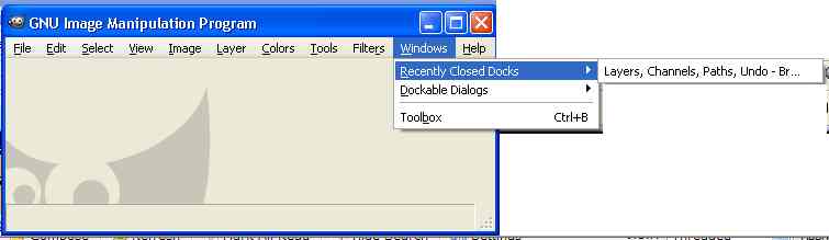 GIMP Reset Layers