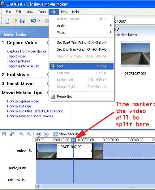 Movie Maker Scene Split