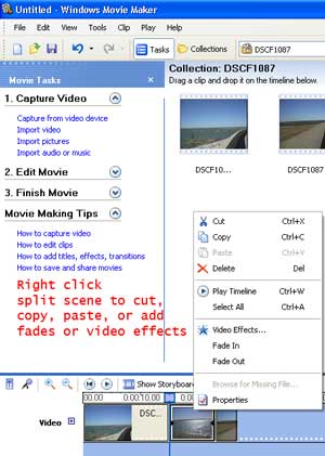 Split scene options