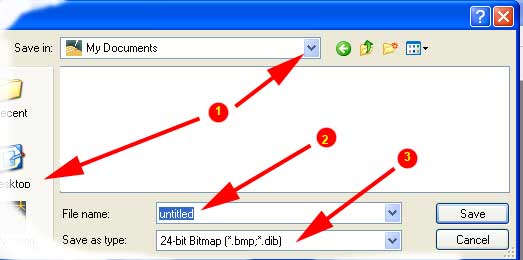 Paint File Save As Dialog Box