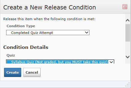 Creating the condition