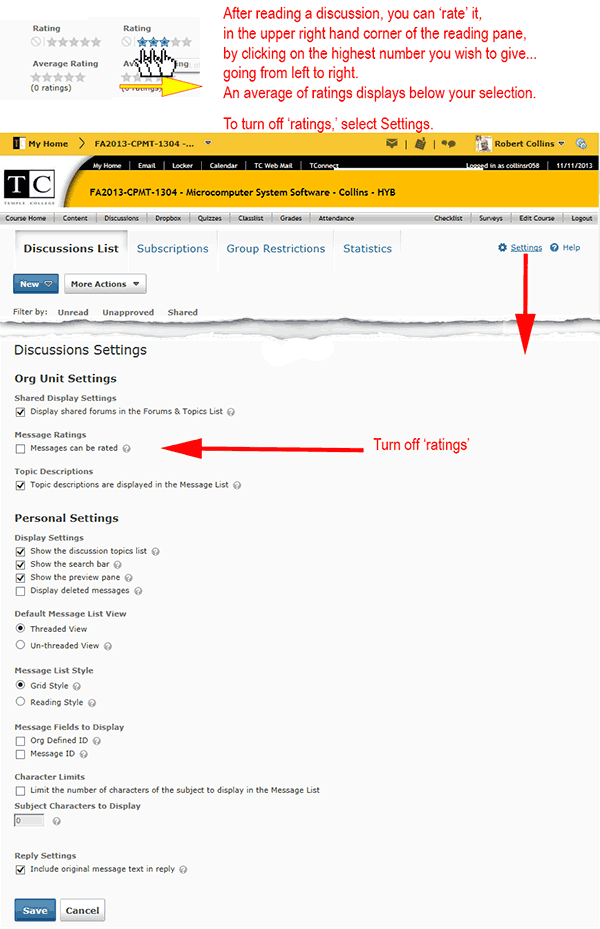 Discussion Settings
