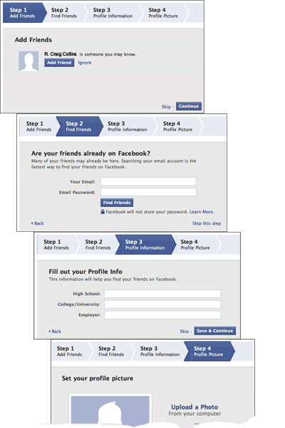 Adding base infor to facebook