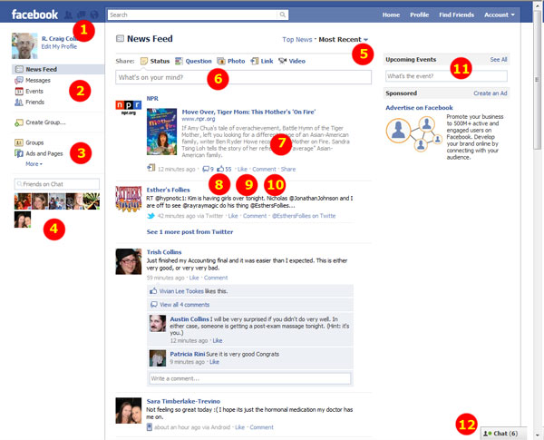 Facebook main page