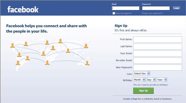 Sign Up screen