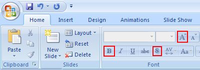 Increase font size