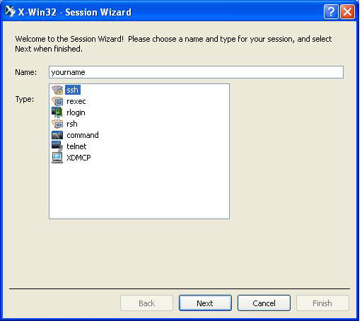 Xwin config screen shot